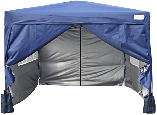 MCC@home 3x3m Waterproof Pop-up Gazebo with Silver Protective Layer Marquee Canopy WS (Blue)
