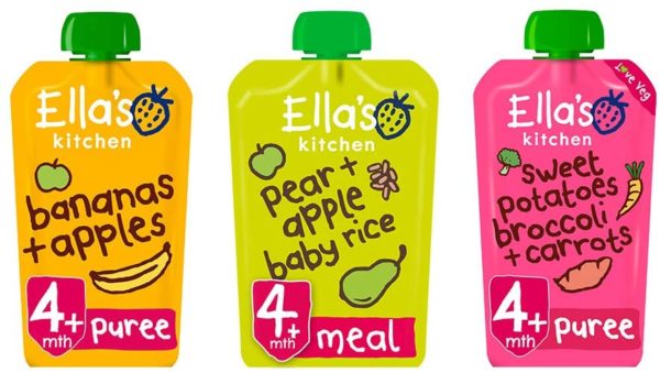 Ella's Kitchen Organic Weaning Variety Pack (Pack of 21 Pouches), Weaning Stage 1, 4+ Months Baby Food, 120g Pouch