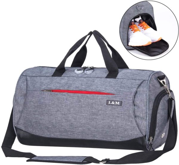 CoCoMall Sports Gym Bag with Shoes Compartment and Wet Pocket, Travel Duffle Bag for Men and Women