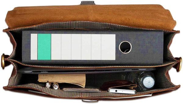 STILORD 'Edward' Business Bag Men's Briefcase Laptop Bag Real Cow Leather