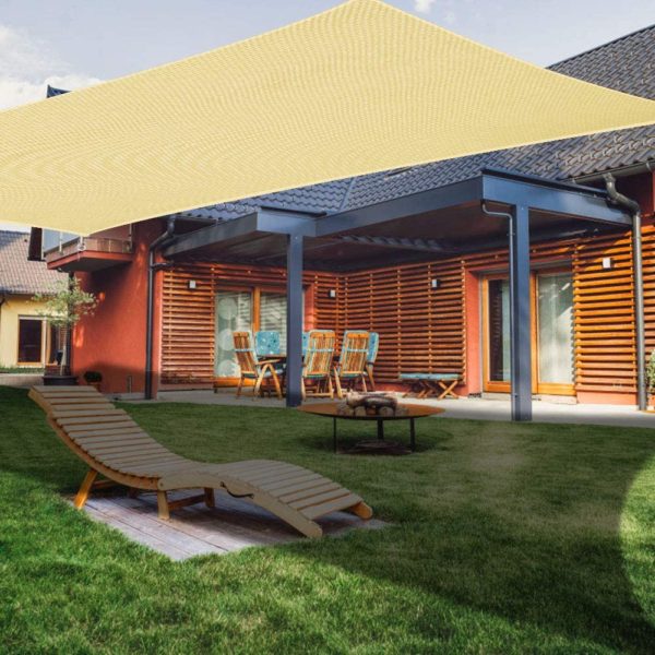 Ankuka 2 x 3m Rectangle Sun Shade Sail Outdoor Waterproof Garden Patio Party Sunscreen Awning Canopy 98% UV Block With Free Rope
