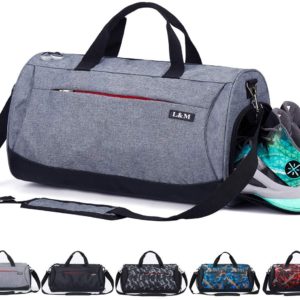 CoCoMall Sports Gym Bag with Shoes Compartment and Wet Pocket, Travel Duffle Bag for Men and Women