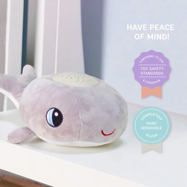 Musical Baby Night Light For Kids With Nursery Rhymes And Heartbeats - This Adorable Whale Night Light Projector And Sound Machine Is A Shusher, Soother And Sleep Aid