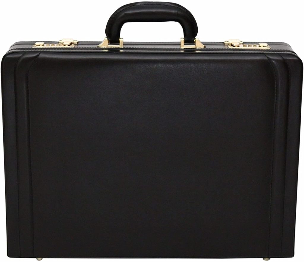 Tassia Medium Leather Briefcase – Luxury Suede Interior and Twin ...