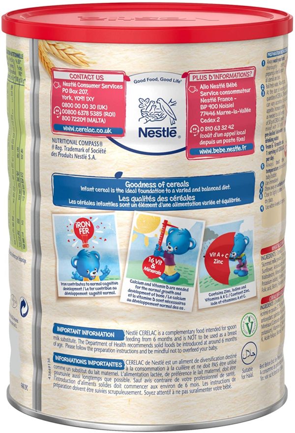 Nestle Cerelac Wheat Infant Cereal with Milk, 6 months+, 1 kg