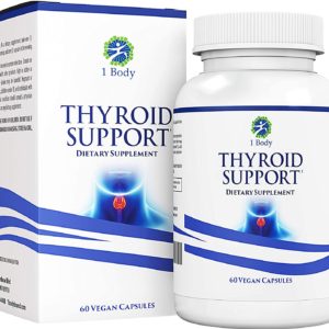 Thyroid Support Supplement - (Vegetarian) - A Complex Blend of Vitamin B12, Iodine, Zinc, Selenium, Ashwagandha Root, Copper, Coleus Forskohlii & More - 30 Day Supply