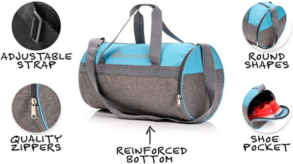 sports bag gym bag 25 L holdall shoe compartment pocket men women duffel shoulder fitness bag swimming pool travel holiday cabin luggage overnight camping kit bag small pe duffle