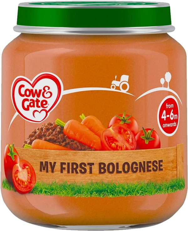 6 x 125g Jars Cow & Gate Bolognese Baby Food Nutritious Quality Food