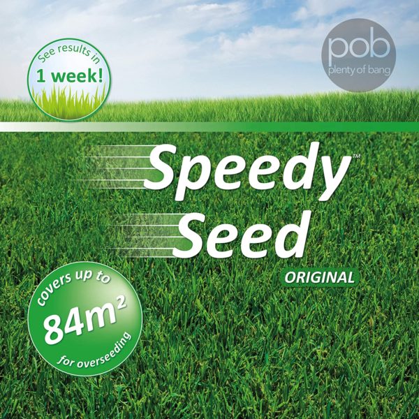 Grass Lawn Seed, Speedy 1.4KG Premium Quality 84 m2,Over Seeding Hard Wearing, Tailored to UK Climate, Defra Approved