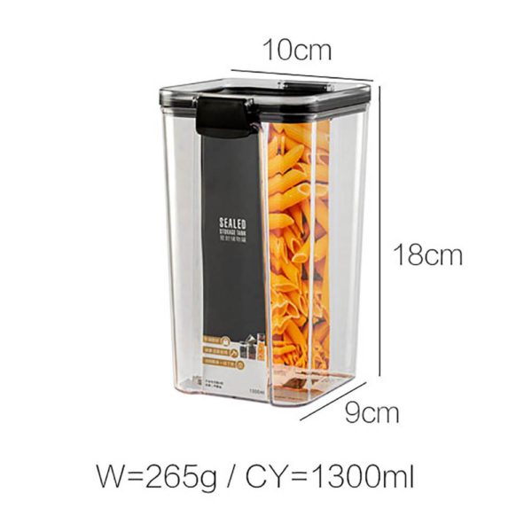 Eco-Friendly Kitchen Food Storage Containers Refrigerator Organizer Tea Bean Grain Food Storage Box Sealed Container Clear Case
