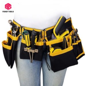 FGHGF Multi-functional Oxford Cloth Electrician Tools Bag Waist Pouch Belt Storage Holder Organizer