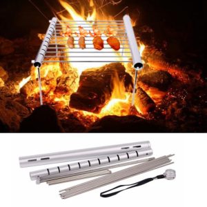 Foldable Stainless Steel BBQ Grill Rack Portable Camping Mini BBQ Grill Rack Barbecue Accessories for Home and Outdoor Use R