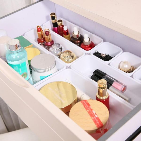 Organizer Trays Storage Rack Home Kitchen Office Bathroom Closet Desk Box Cosmetics Holders Drawer Organization Cutlery 8pcs/set