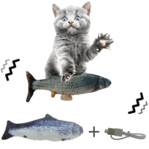 30CM Pet Cat Toy USB Charging Simulation Electric Dancing Moving Floppy Fish Cats Toy For Cat Toys Interactive Dog Dropshipping