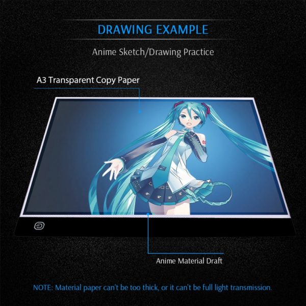 A3 LED Light Tracing Pad Artcraft Light Box Copy Board Large-size Painting Writing Drawing Tablet for Painting Sketching