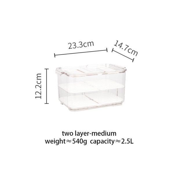 MDZF Refrigerator Food Storage Containers with Lids Kitchen Storage Seal Tank Plastic Separate Vegetable Fruit Fresh Box Big ml
