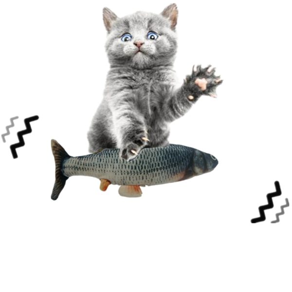 30CM Pet Cat Toy USB Charging Simulation Electric Dancing Moving Floppy Fish Cats Toy For Cat Toys Interactive Dog Dropshipping