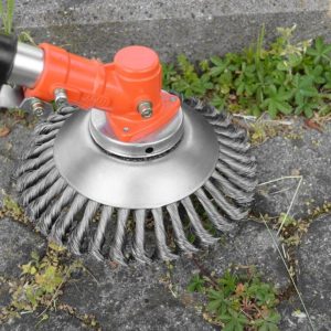 6/8 inch Steel Wire Grass Brush Trimmer Head Lawn Mower Grass Eater Wheel Weeding Brush Cutter Tools Part Garden Lawn Care Tool