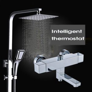 Chrome Thermostatic Shower Set Luxury Bathroom Fixture Solid Brass Bathroom Shower Mixer Set Chrome Bath Shower System