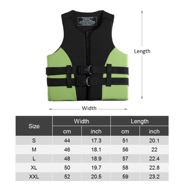 Neoprene Fishing Life Jacket Watersports Kayaking Boating Drifting Safety Life Vest Water Sports Safety Man Jacket XXL Size