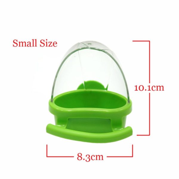 CAITEC Bird Spill Proof Feed Box Parrot Food Container Bite Resistant Spill-proof Bird Food Box Less Waste Feeding