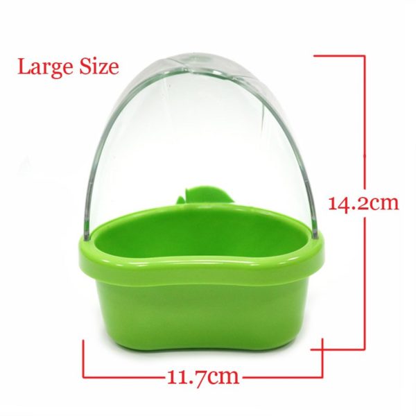 CAITEC Bird Spill Proof Feed Box Parrot Food Container Bite Resistant Spill-proof Bird Food Box Less Waste Feeding