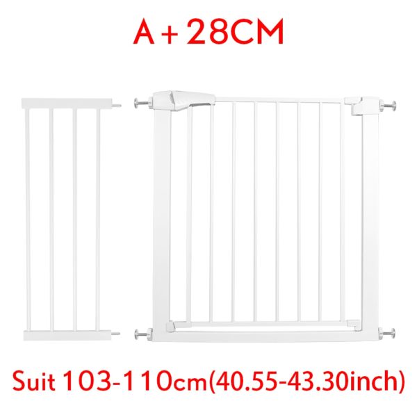 Adjustable Baby Safety Door Gate Pet Dog Cat Fence Stair Door Metal High Strength Iron Gate For Kids Safety