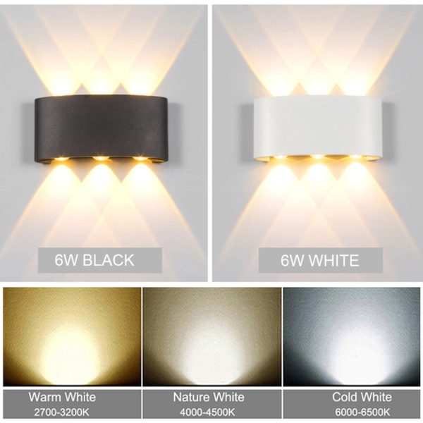 Nordic LED wall lamp Aluminum Waterproof outdoor wall lights for Porch/ /Garden /Bathroom light led luminaire 4W/6W/8W/10W /12W
