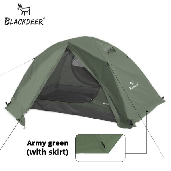 Blackdeer Archeos 2P Backpacking Tent Outdoor Camping 4 Season Tent With Snow Skirt Double Layer Waterproof Hiking Trekking Tent