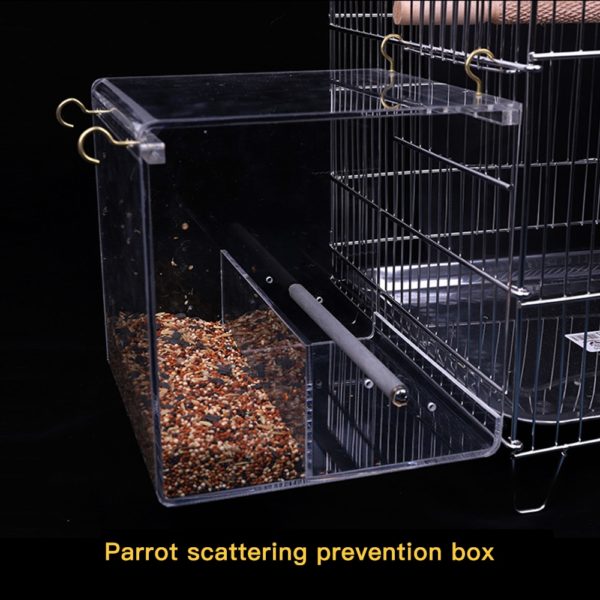 Pet Bird Feeder Creative Anti-spreading Parrot Feeding Supplies Bird Feeders Clear Glass Window Viewing Bird Food Feeding Device