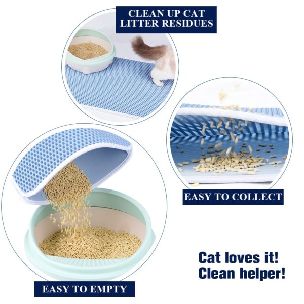Color Waterproof Pet Cat Litter Mat Double Layer Non-slip For Cats Pets Litter Trapping Pets Litter Mat Cat Bed Pads House Clean