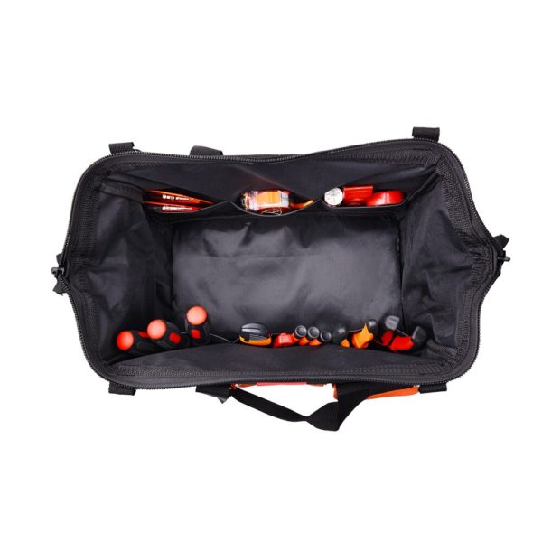 Large Tool Bags 12"15"17"19" Oxford Cloth Bag Waterproof Wide Mouth Electrician Organizer Storage Bags With Parts Box For Men