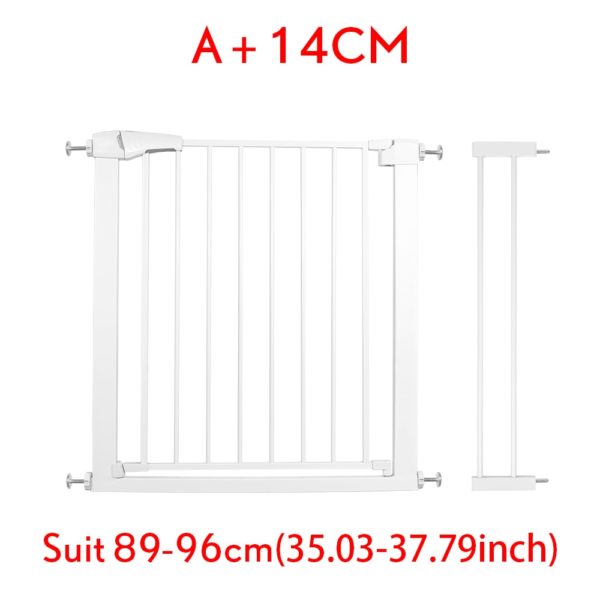Adjustable Baby Safety Door Gate Pet Dog Cat Fence Stair Door Metal High Strength Iron Gate For Kids Safety